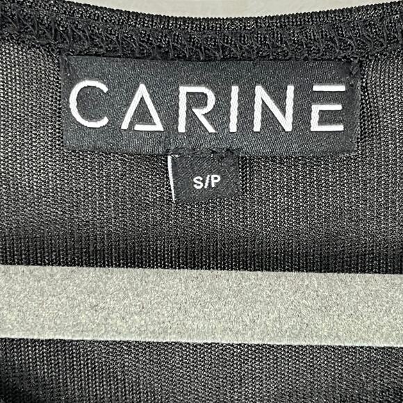 Carine Black Asymmetrical Hem Slip Over Tunic Top 3/4 Sleeve Size Small - Picture 4 of 5